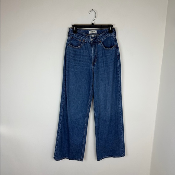 Abercrombie & Fitch The Wide Leg High Rise Jeans Size 27 / 4 Long - Picture 3 of 6